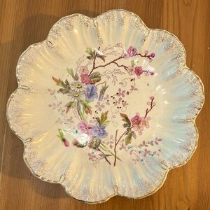 1840 Antique Franz Anton Mehlem Bonn Rhein Porcelain Floral  Plate 8-1/2"